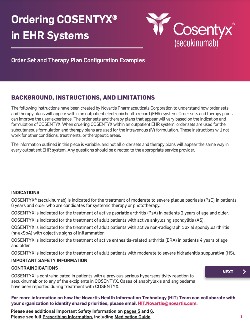 Order Sets and Therapy Plans in EHR Systems