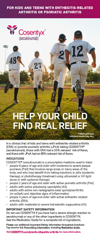 COSENTYX JPsA/ERA Caregiver Brochure.