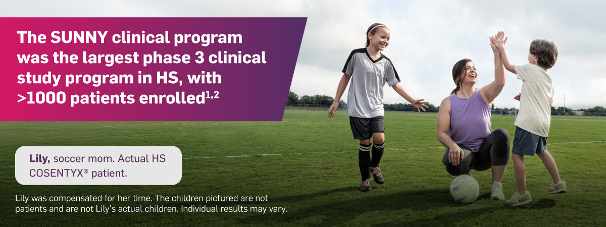 The SUNNY protocol was the largest phase 3 clinical study program in HS, with >1000 patients enrolled